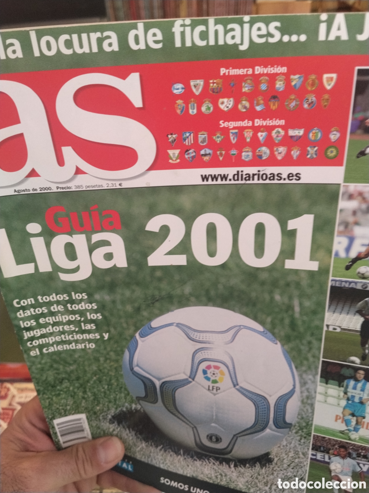 Coleccionismo deportivo: As. Guia Liga 2001. Todos los datos de todos los equipos