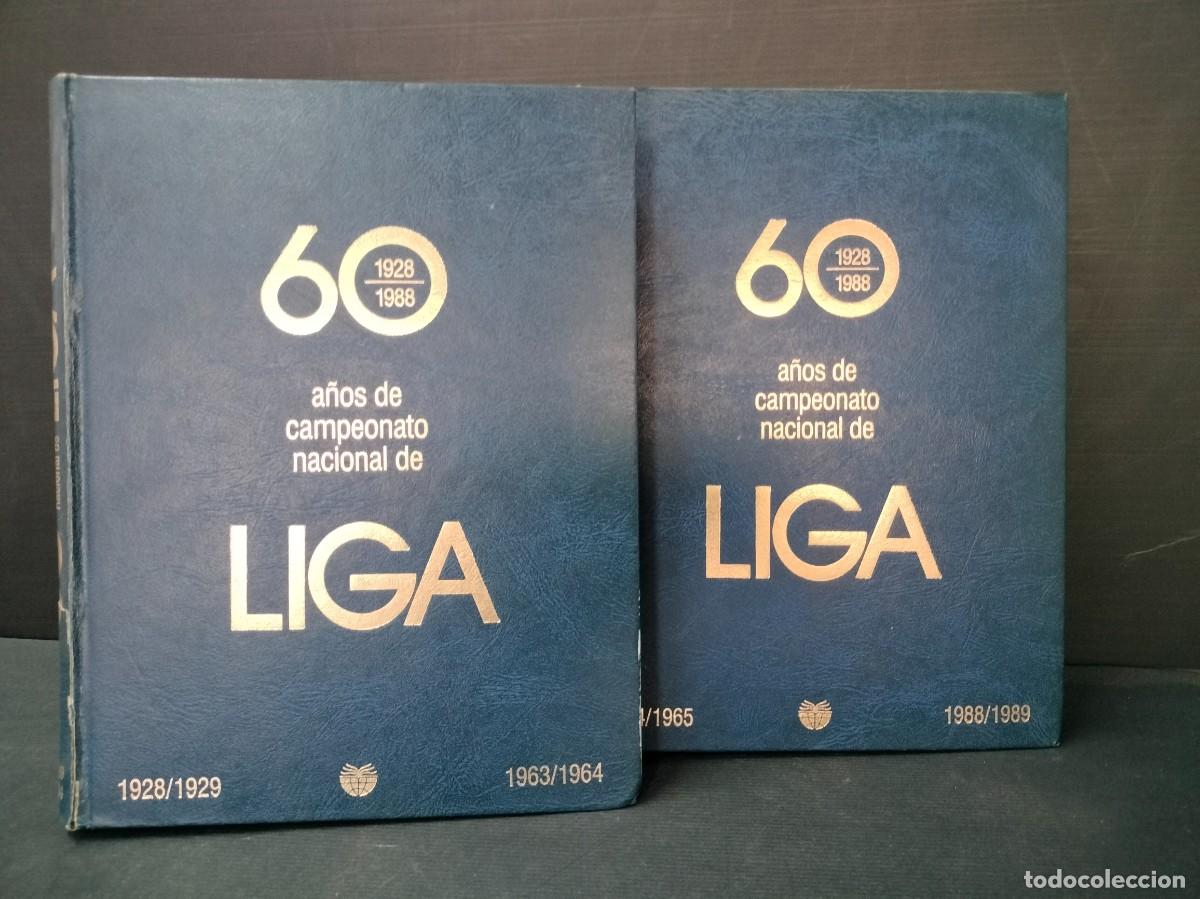 Coleccionismo deportivo: 60 A&Ntilde;OS DE CAMPEONATO NACIONAL DE LIGA TOMO 1 1928/1929 - 1963/1964 + TOMO 2 1964/1965 - 1988/1989