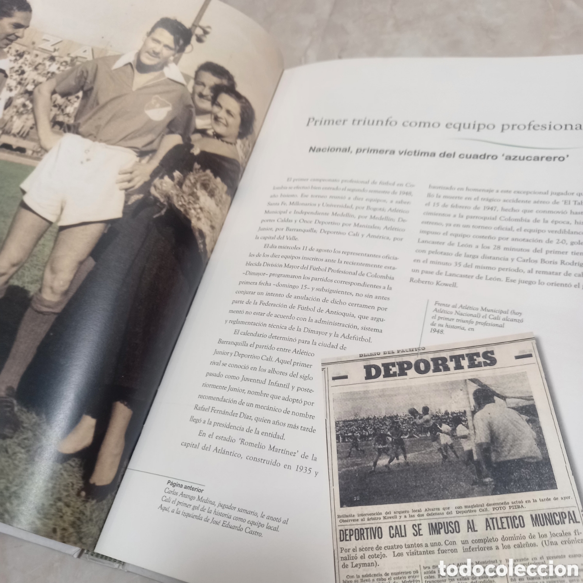 Coleccionismo deportivo: Libro Grande De Lujo Historia del equipo de f&uacute;tbol club deportivo cali Colombia