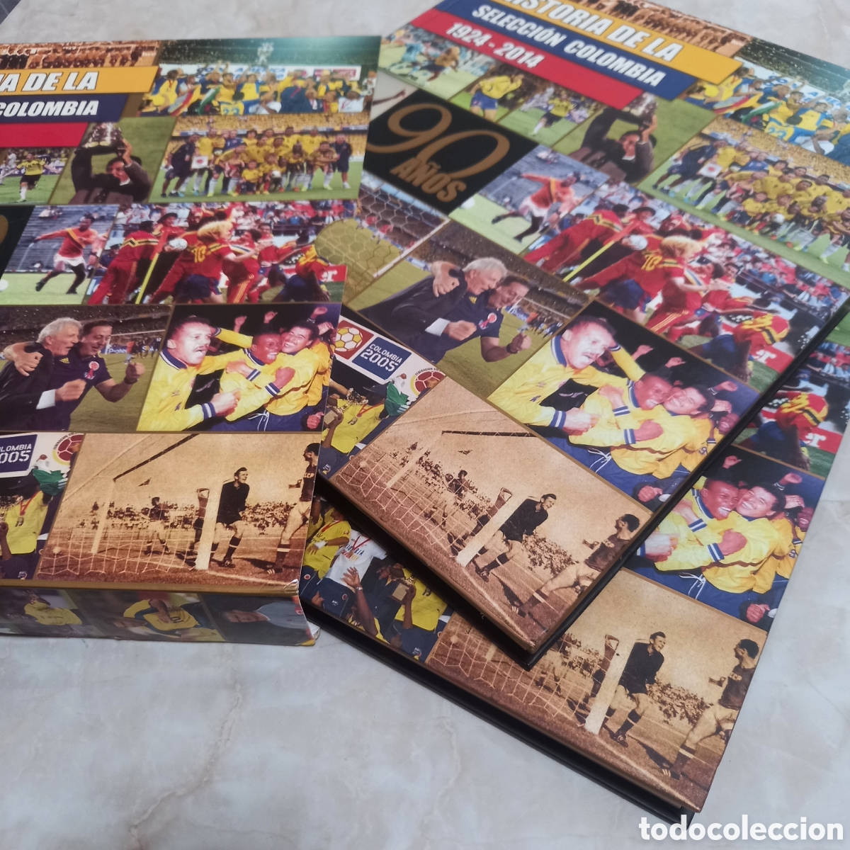 Coleccionismo deportivo: Libro dos tomos historia de la selecci&oacute;n colombia edici&oacute;n de lujo