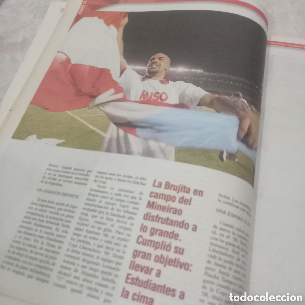 Coleccionismo deportivo: Libro copa libertadores a&ntilde;o 2009 estudiantes de la plata de Argentina le&oacute;n de Am&eacute;rica la copa