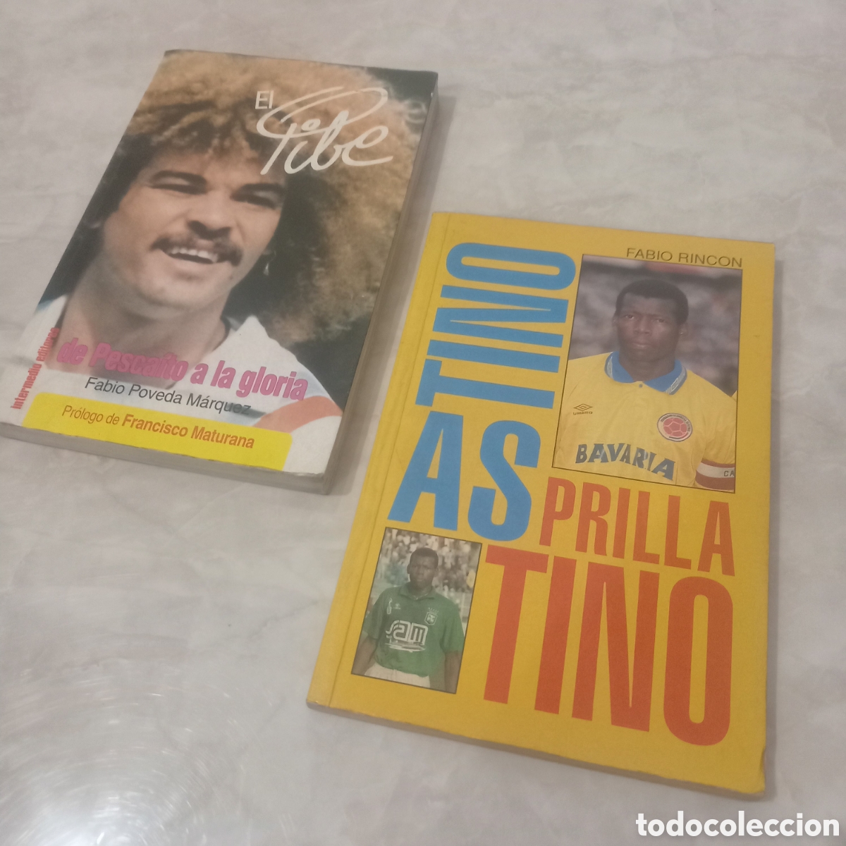 Coleccionismo deportivo: Selecci&oacute;n colombia tino asprilla el pibe dos libros