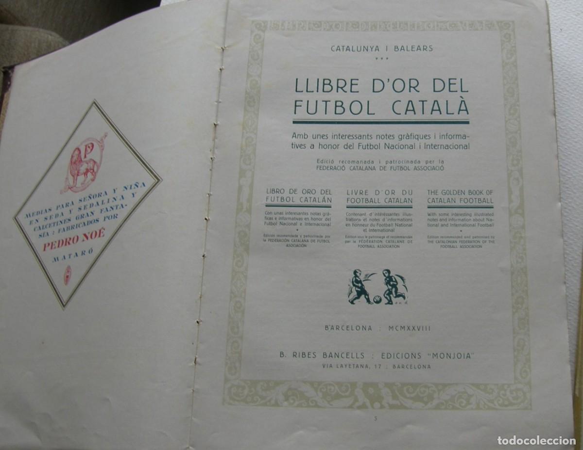 Coleccionismo deportivo: LLIBRE DOR DEL FUTBOL CATALA - Foto 3