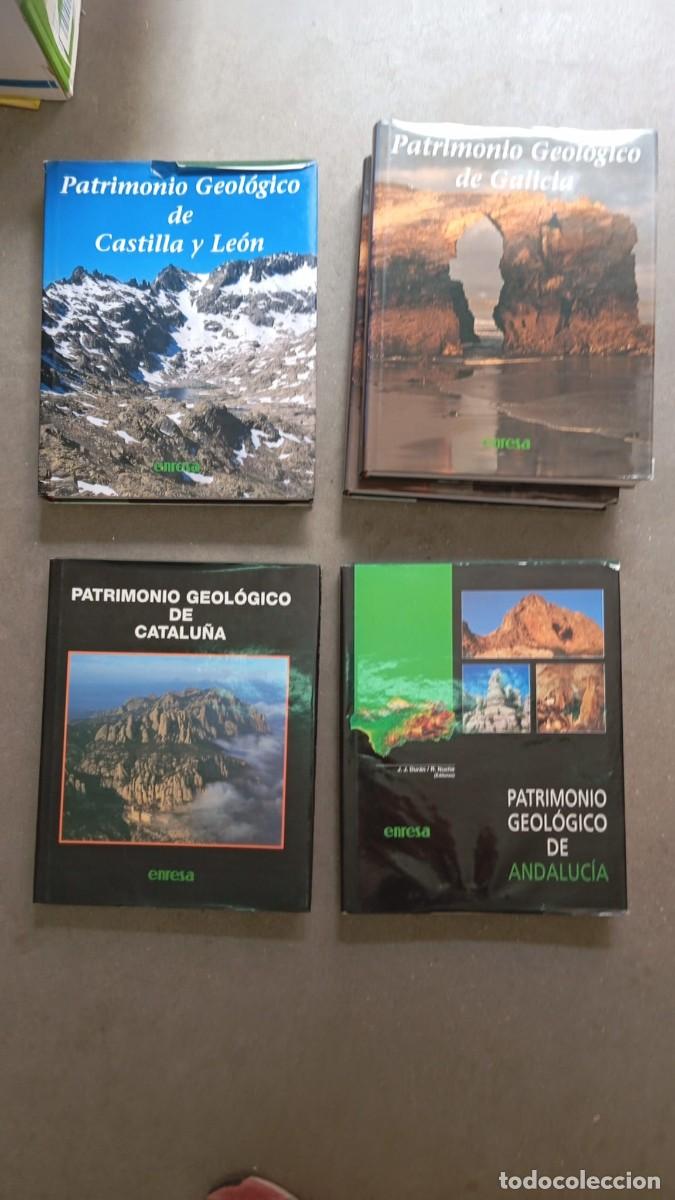 Libros: Lote 4 libros gran formato Patrimonio Geolog&iacute;co: Catalu&ntilde;a, Castilla y Le&oacute;n, Andaluc&iacute;a y Galicia