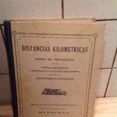 Libros: DISTANCIAS KMS.FERROCARILES ESPAÑOLES. ENRIQUE DE LA TORRE. Lote 271115738