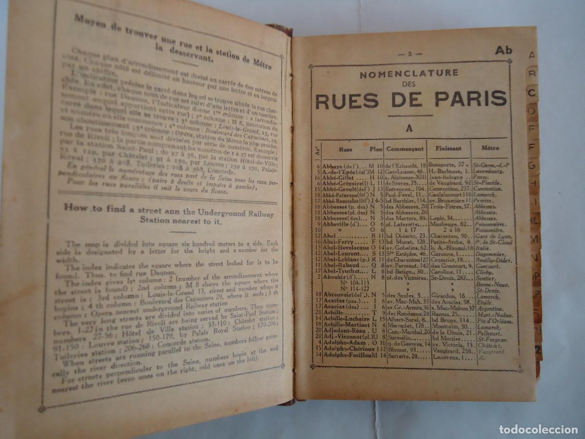 Libros: LIBRO PLANOS DE PARIS , ESCRITO EN FRANCES. ANTIGUO. PP. - 7 - Foto 3