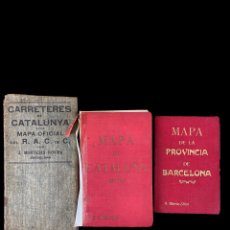 Libros: MAPAS PROVINCIA BARCELONA, MAPA DE CATALUNYA. A MARTIN. CARRETERES DE CATALUNYA RACC. Lote 400476884