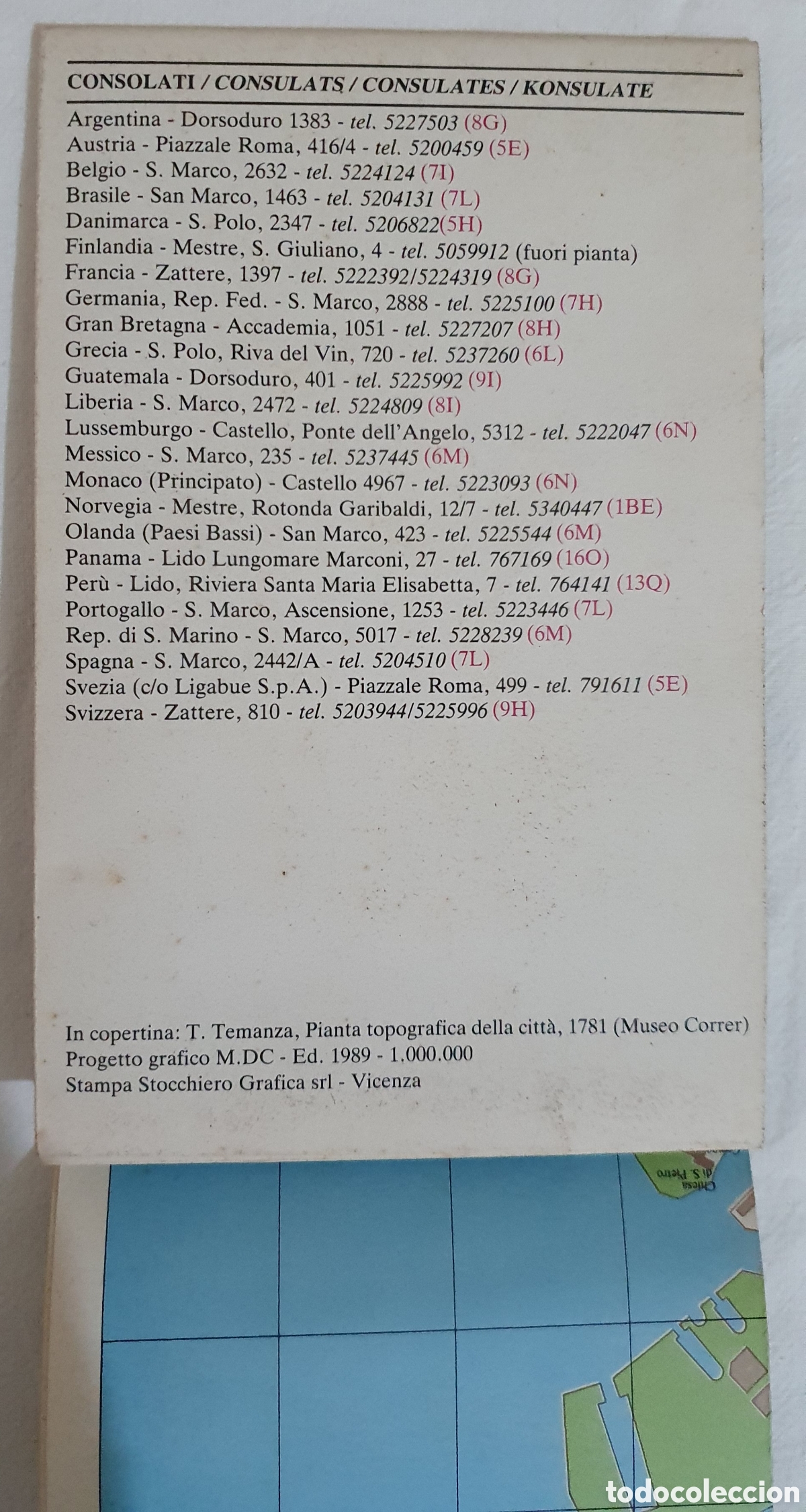 Libros: Mapa tur&iacute;stico de Venecia 1989 - Foto 2
