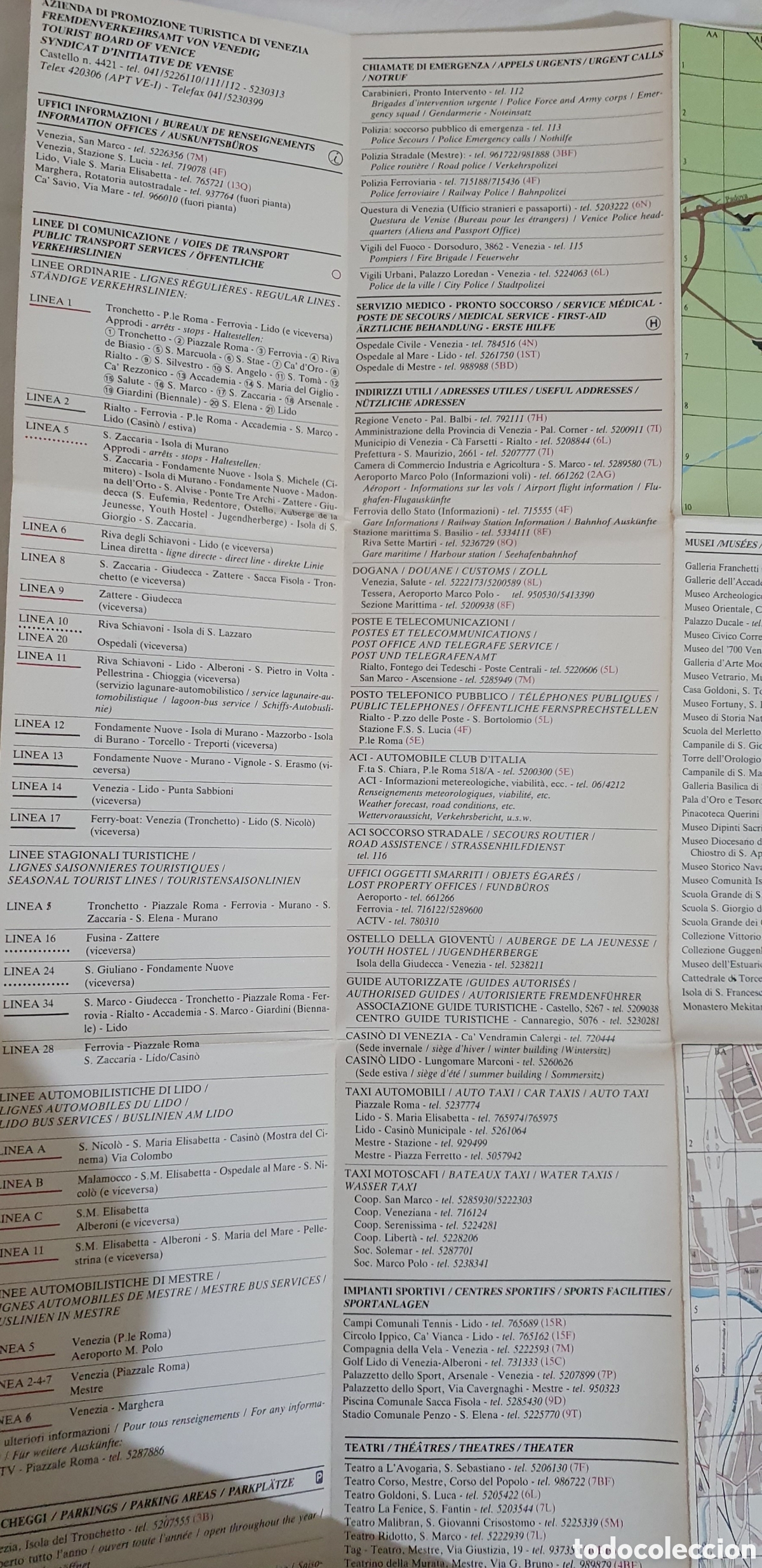 Libros: Mapa tur&iacute;stico de Venecia 1989 - Foto 3