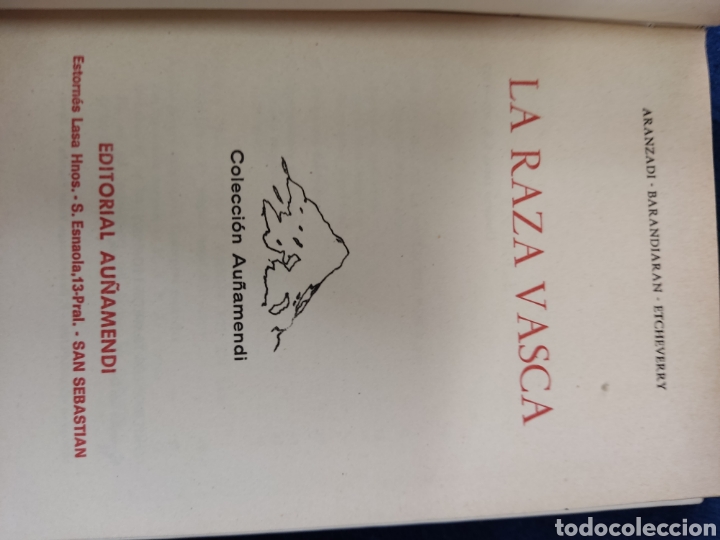 Libros: LA RAZA VASCA COLEC AU&Ntilde;AMENDI - Foto 2