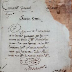 Libros: RELACIÓN DE BIENES DEL GENERAL GUTIÉRREZ, 1799. Lote 312377723