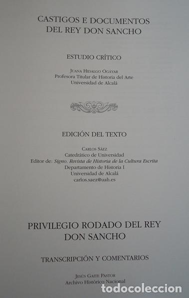 Libros: Castigos e Documentos del Rey Don Sancho, s. XIII. Facs&iacute;mil - Foto 10