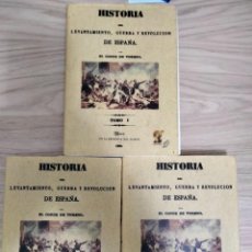 Libros: CONDE DE TORENO. HISTORIA DEL LEVANTAMIENTO, GUERRA Y REVOLUCIÓN DE ESPAÑA. ED. MAXTOR. FACSIMIL