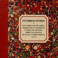 Libri: INTERROGATORIO D. PEDRO AGUSTIN GIRON.DUQUE AHUMADA BATALLAS OCAÑA SIERRA MORENA 1809-SAÑUDO BAYON. Lote 362445950