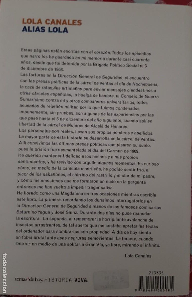 Libros: LIBRO ALIAS LOLA historia - Foto 2