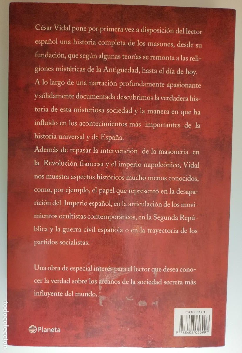 Libros: Libro Los MASONES - Cesar Vidal - Historia - Foto 2