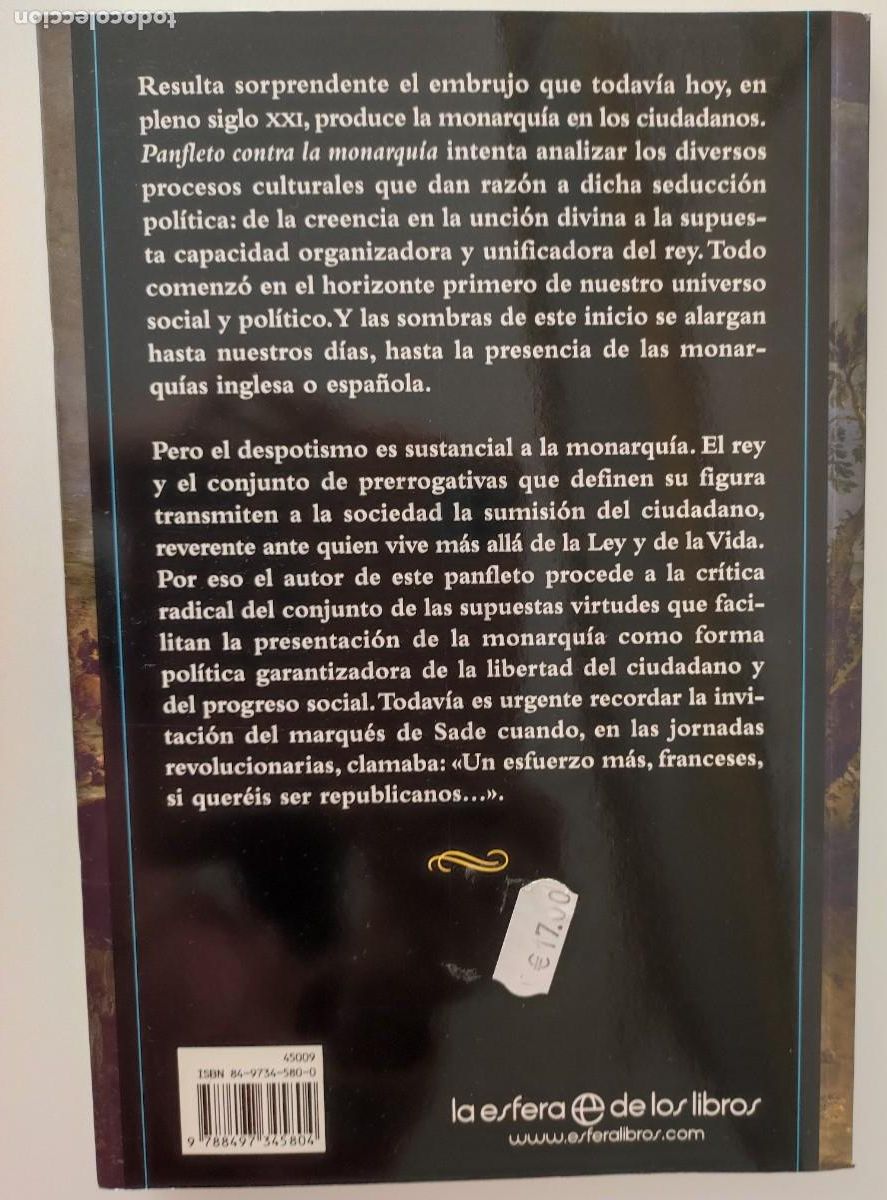 Libros: PANFLETO CONTRA LA MONARQUIA - Foto 2