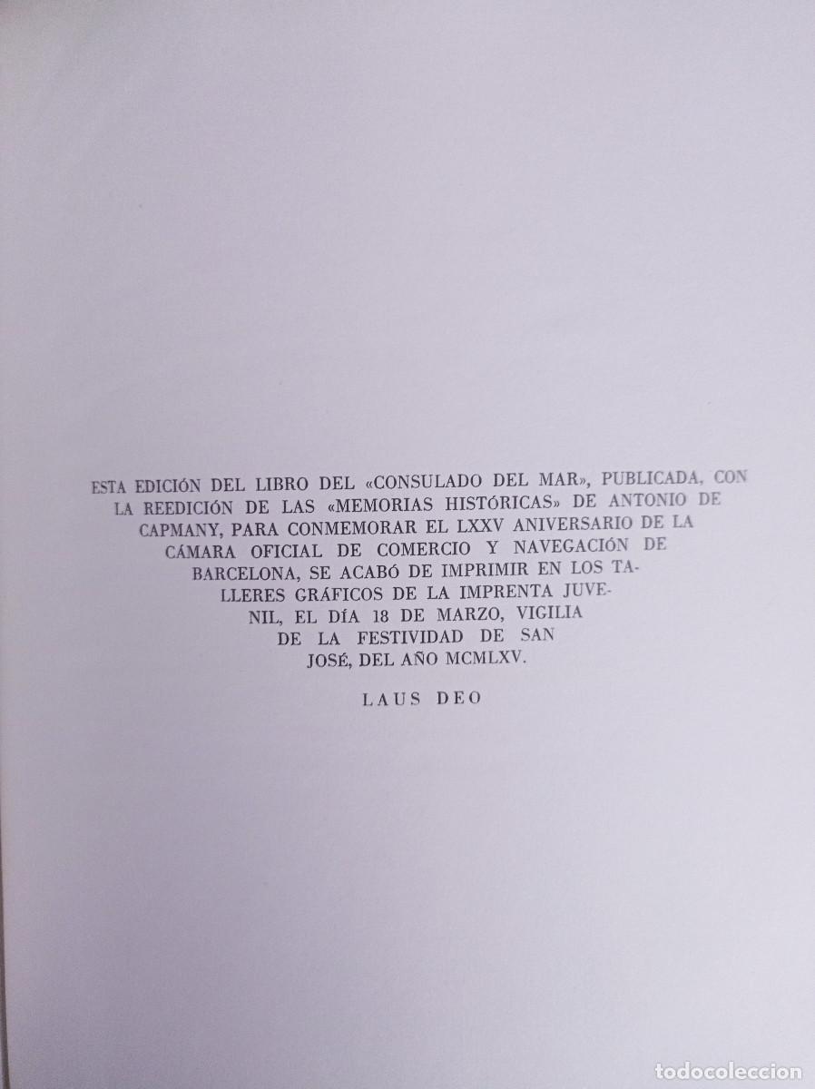 Libros: Libro del Consulado del Mar de Capmany Antonio - Foto 3