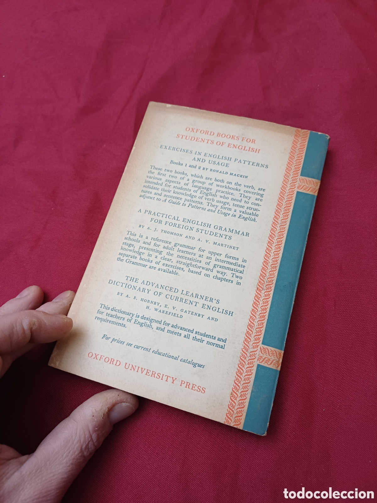 Libros: LIBRO, A GUIDE TO PATTERNS AND USAGE IN ENGLISH, 1961, EN INGL&Eacute;S - Foto 3