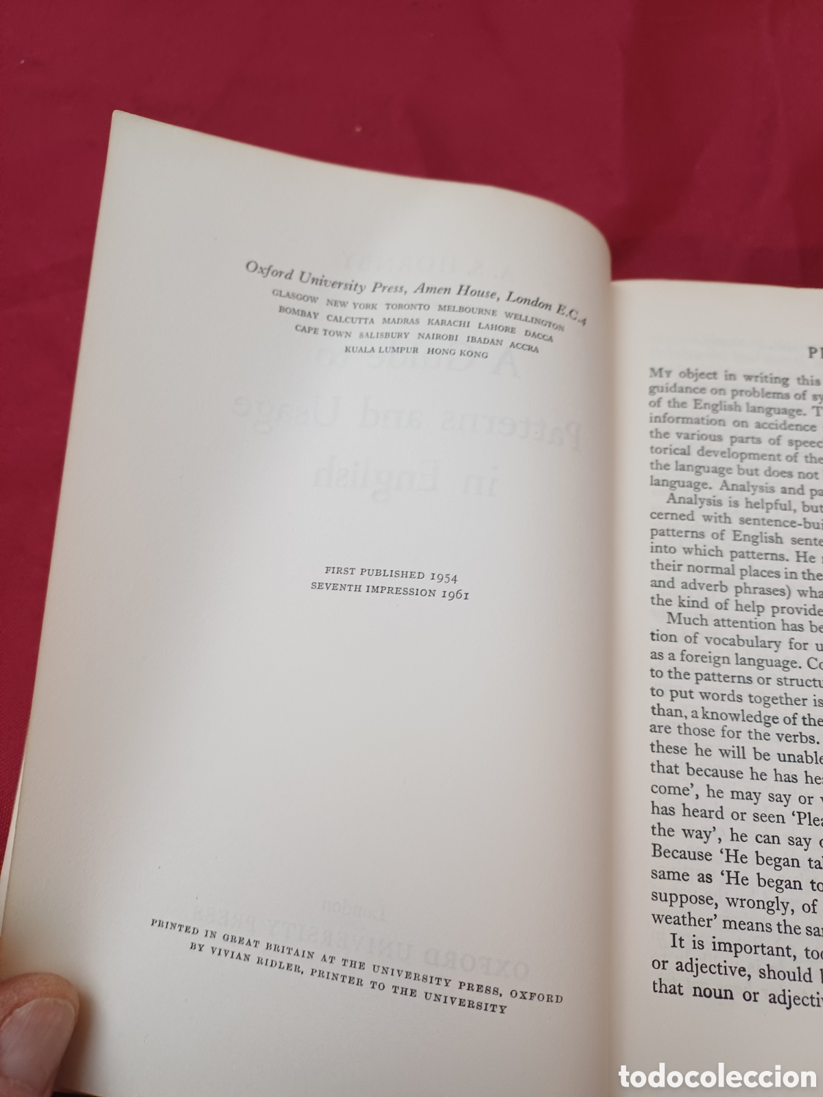 Libros: LIBRO, A GUIDE TO PATTERNS AND USAGE IN ENGLISH, 1961, EN INGL&Eacute;S - Foto 7