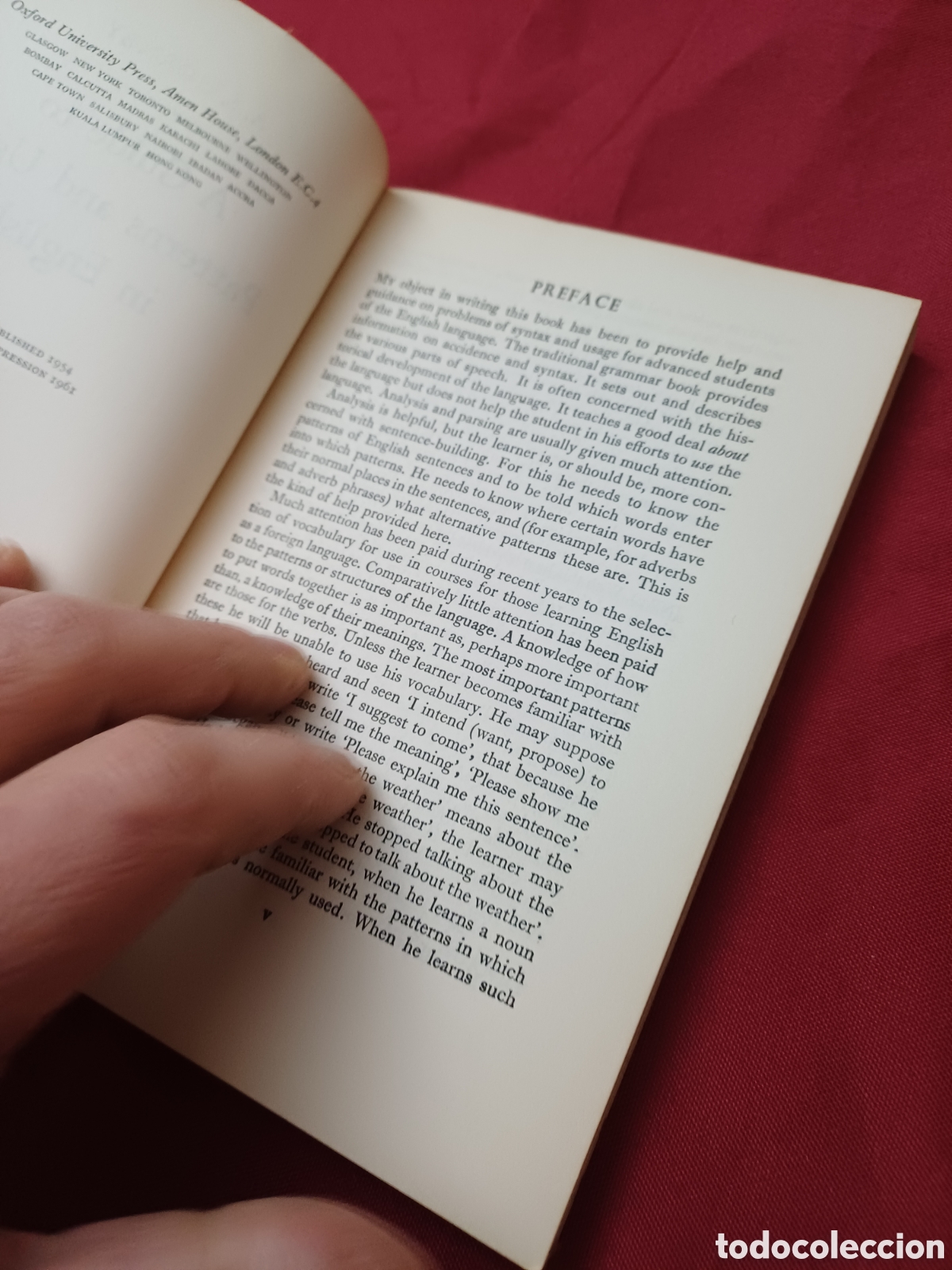 Libros: LIBRO, A GUIDE TO PATTERNS AND USAGE IN ENGLISH, 1961, EN INGL&Eacute;S - Foto 8