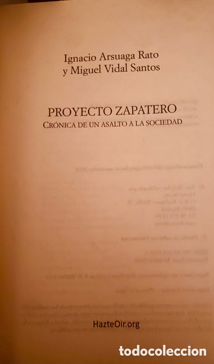 Libros: PZ Proyecto Zapatero - Foto 2