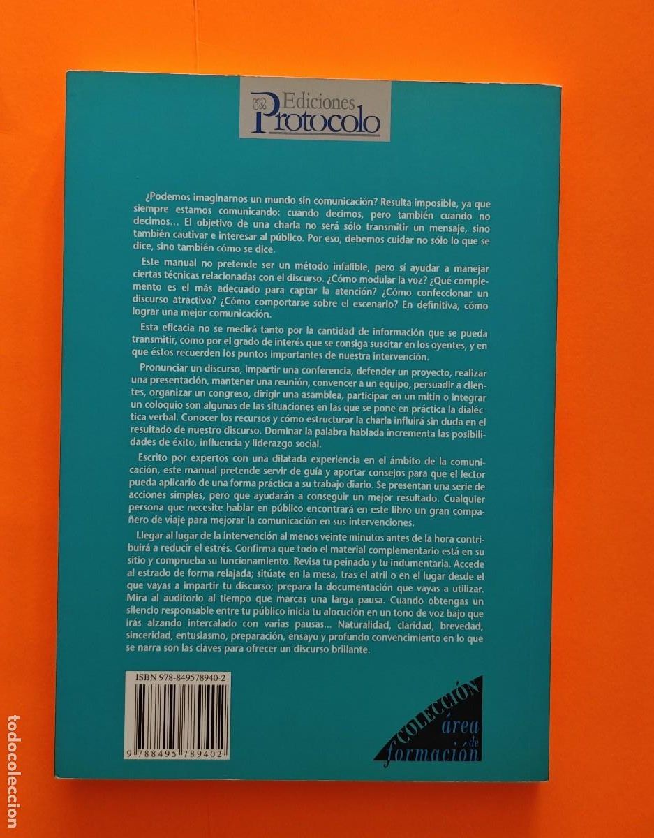 Libros: TECNICAS PARA HABLAR EN PUBLICO - PROTOCOLO - Foto 2
