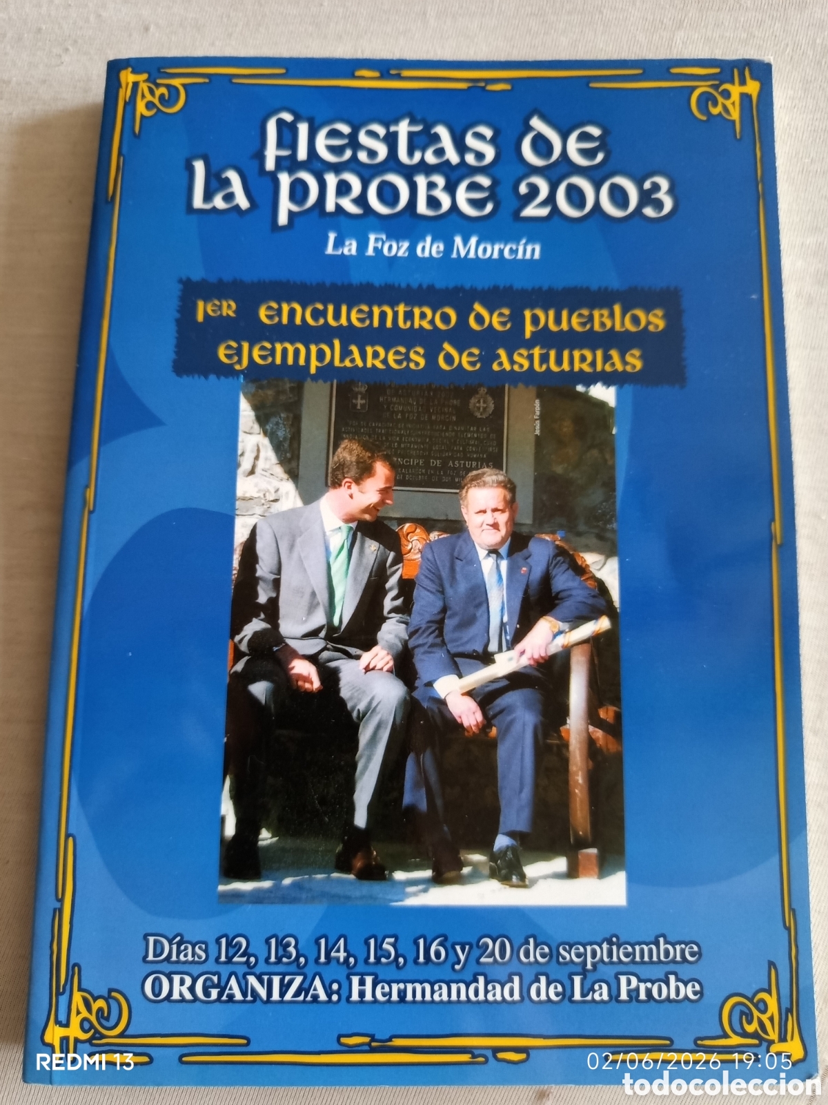 Libros: FIESTAS DE LA PROBE 2003. Morcin, Asturias