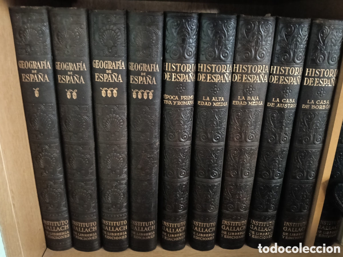 Libros: Historia de Espa&ntilde;a &ndash; Instituto Gallach &ndash; Colecci&oacute;n encuadernada de lujo &ndash; Varios tomos &ndash; A&ntilde;os 60/70