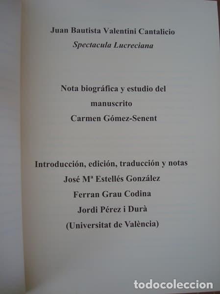Libros: Spectacula Lucretiana, s. XVI. Facs&iacute;mil. Scriptorium - Foto 2
