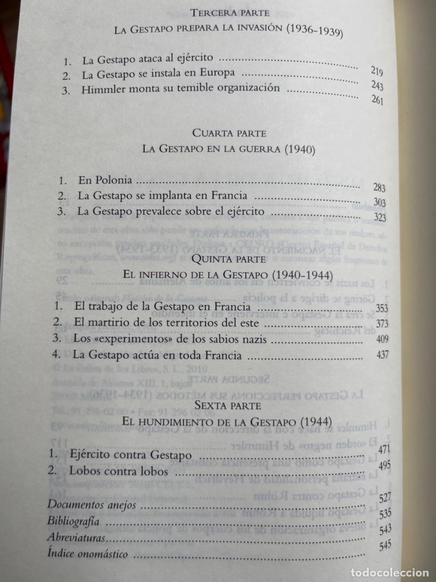 Libros: LIBRO - HISTORIA DE LA GESTAPO DE JACQUES DELARUE - LA ESFERA DE LOS LIBROS - Foto 5