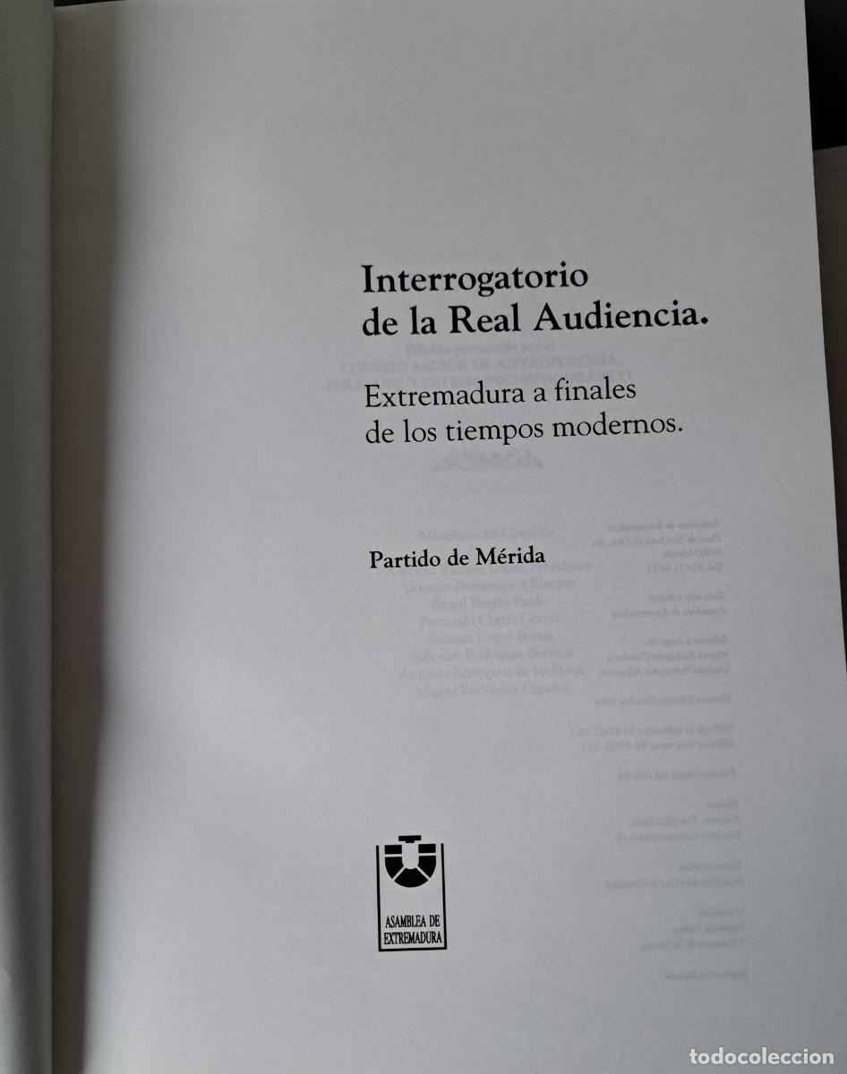 Libros: M&Eacute;RIDA (BADAJOZ). INTERROGATORIO REAL AUDIENCIA - Foto 2