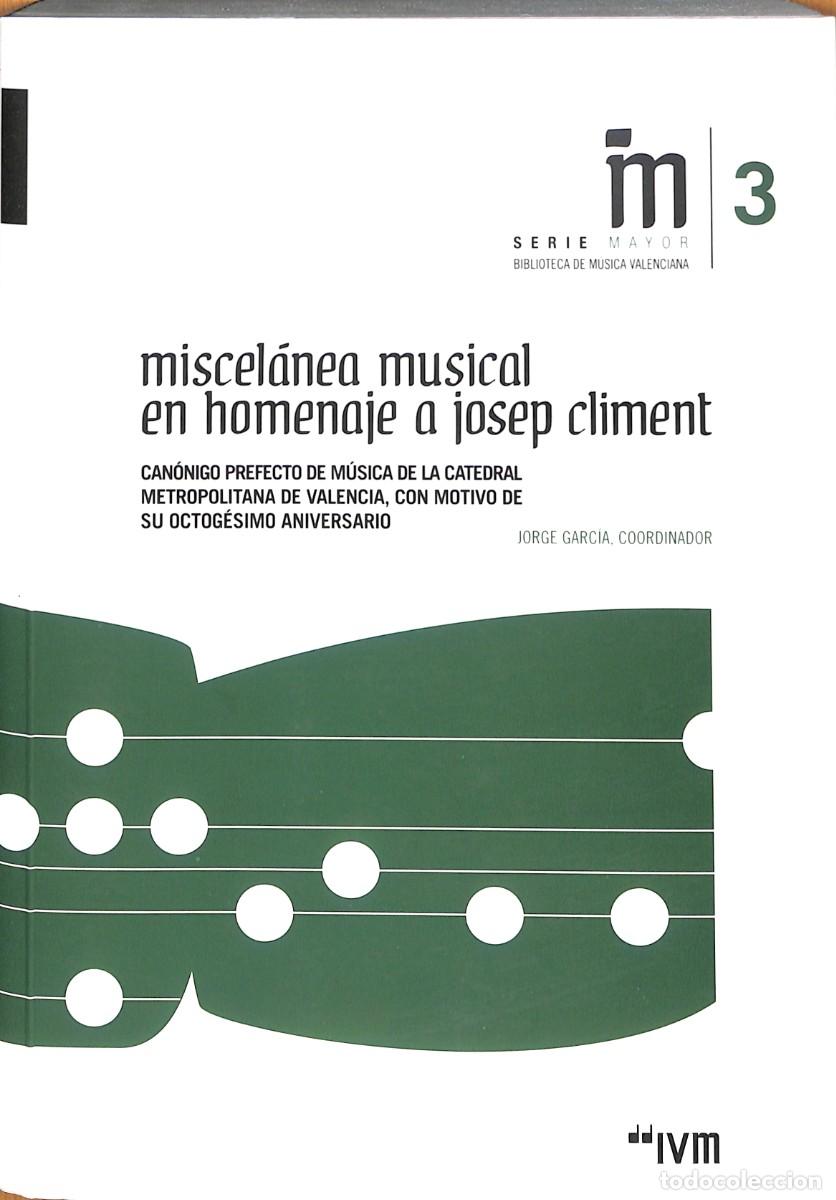 Libros: Miscel&aacute;nea musical en homenaje a Josep Climent - Foto 1