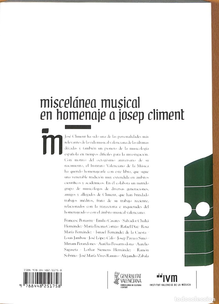 Libros: Miscel&aacute;nea musical en homenaje a Josep Climent - Foto 2