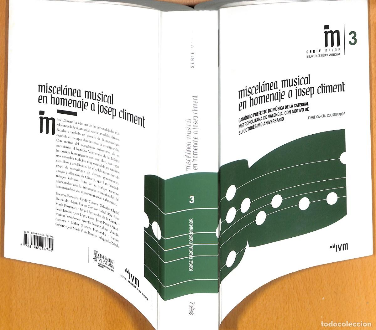 Libros: Miscel&aacute;nea musical en homenaje a Josep Climent - Foto 3