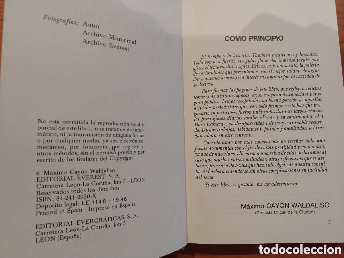 Libros: 1986-Libro &rdquo;Tradiciones Leonesas&rdquo; - Foto 5