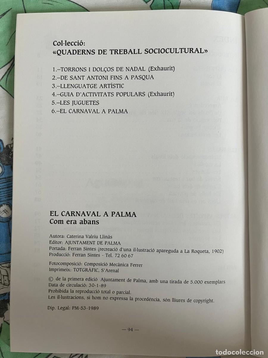 Libros: El Carnaval a Palma. Com era abans - Foto 2