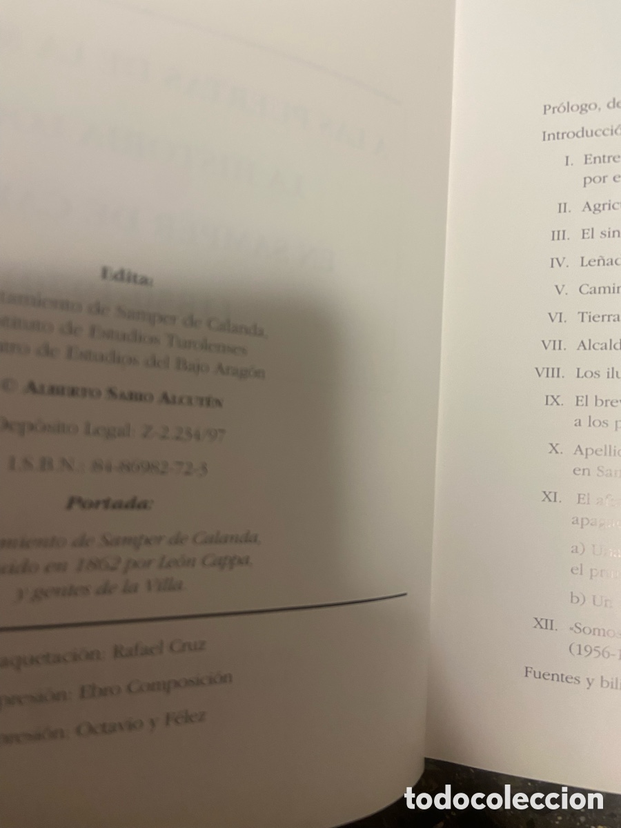 Libros: Libro sobre la historia local de Samper de Calanda. - Foto 2