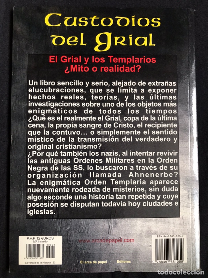 Libros: Libro Custodios del Grial, templarios - Foto 2