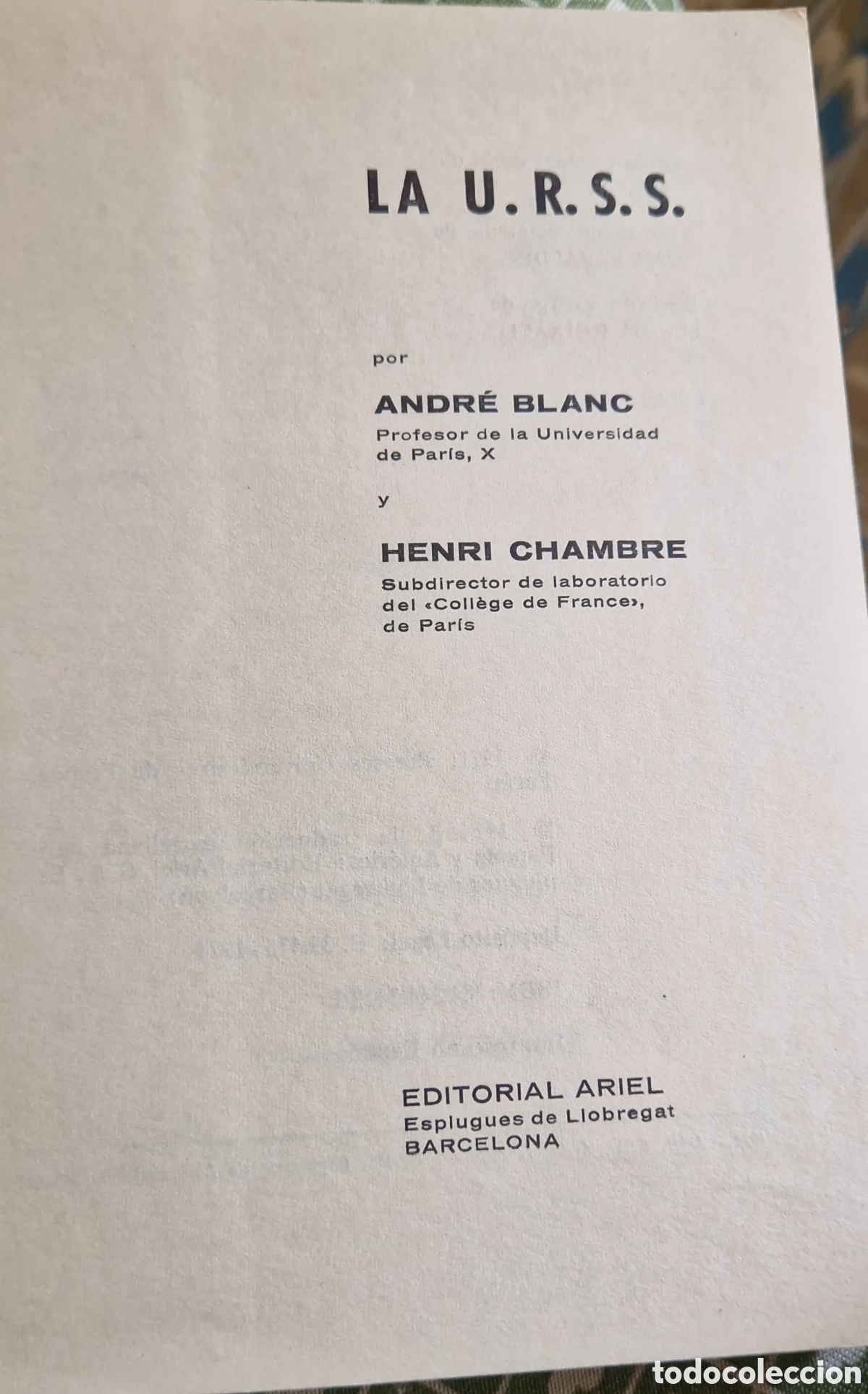 Libros: LA URSS Andre Blanc, Henri Chambre - Foto 3