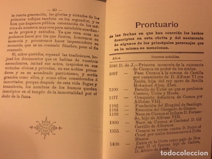 Libros: Nociones para la historia de cuenca 1896 - Foto 4