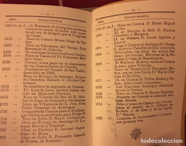 Libros: Nociones para la historia de cuenca 1896 - Foto 5