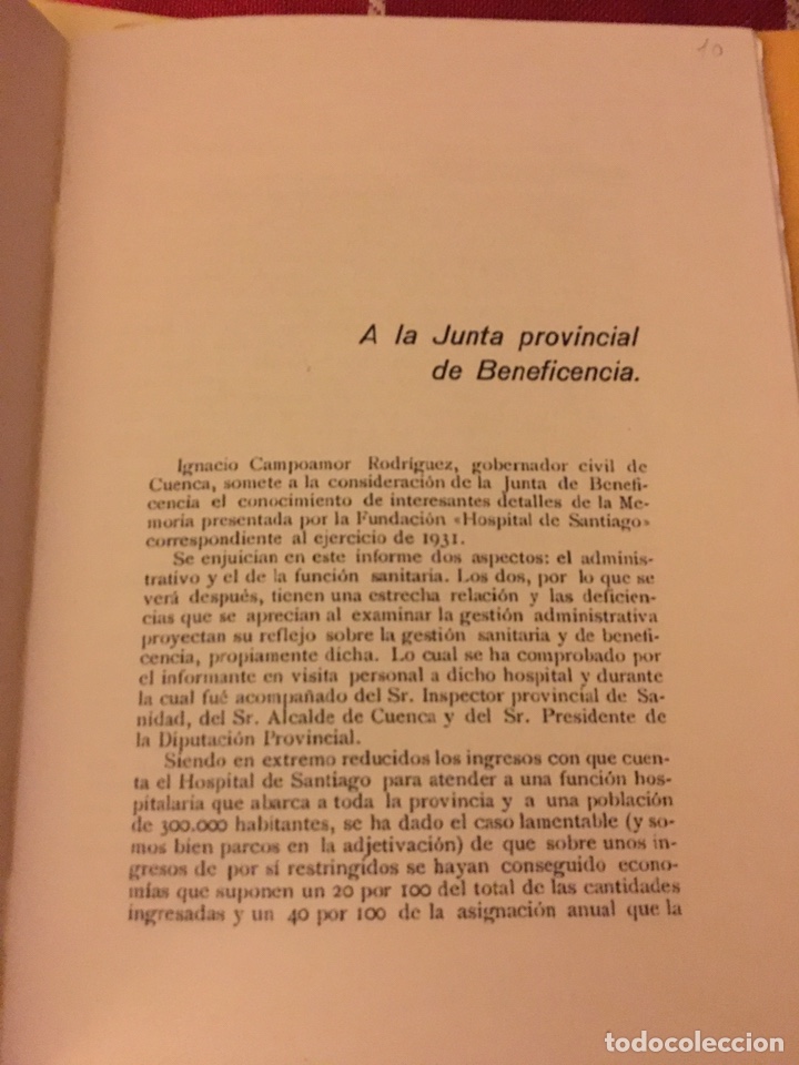 Libros: Memoria ( Cuenca) 1932 - Foto 2