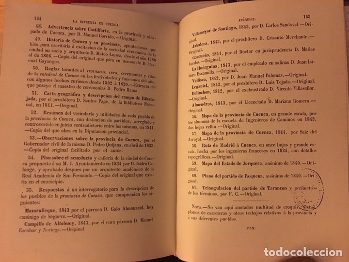 Libros: La imprenta en Cuenca (Original )( Ferm&iacute;n caballero) - Foto 2