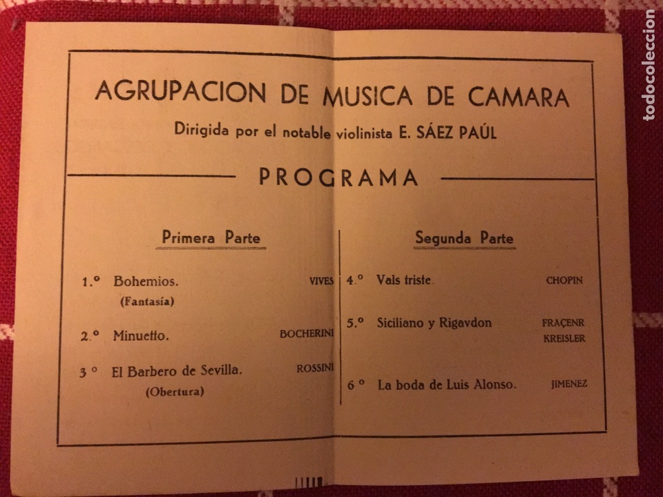 Libros: Programa m&uacute;sica Cuenca 1944 - Foto 2