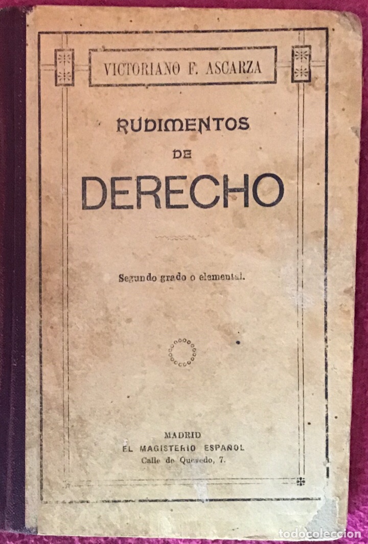 Libros: LIBRO RUDIMENTOS DE DERECHO - Foto 1