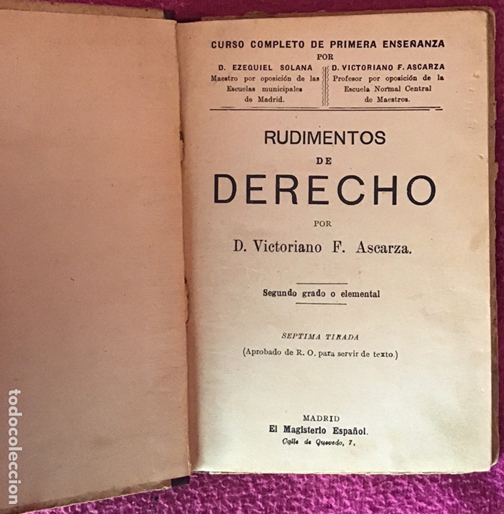 Libros: LIBRO RUDIMENTOS DE DERECHO - Foto 2