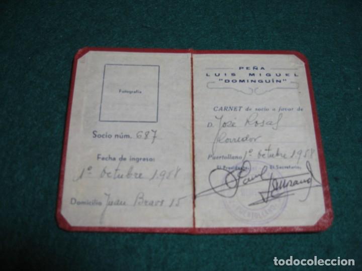 Libros: CARNET DE LA PE&Ntilde;A LUIS MIGUEL DOMINGUIN, EN PUERTOLLANO - Foto 2
