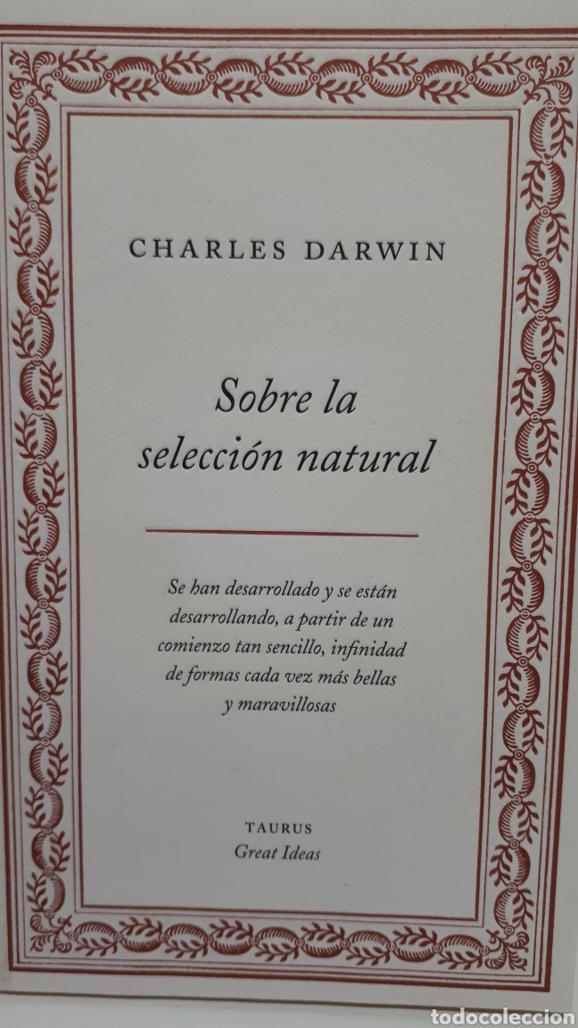 Libros: Sobre la selecci&oacute;n natural. De Charles Darwin - Foto 1