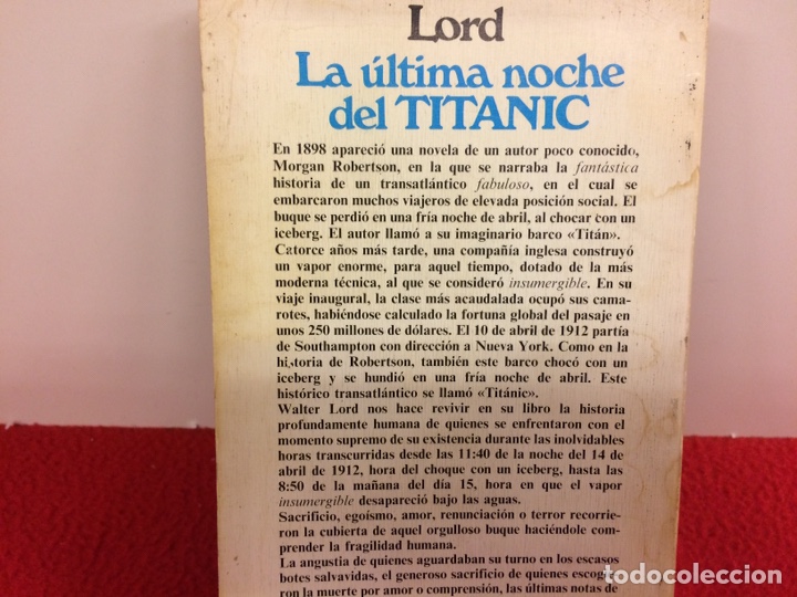 Libros: La última noche del Titanic de Walter lord - Foto 2 - 237150305